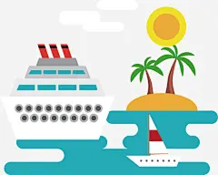 扁平化夏季旅游元素_新图网 https://www.ixintu.com