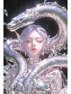 AI绘画｜银蛇_3_天地三才任平凡_来自小红书网页版