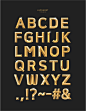 金色字母 黑色背景 金属光泽 英文字体设计AI tid291t000883