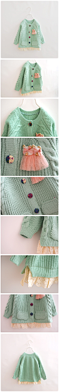 2013秋冬装韩版新款女童装儿童棉线毛衣针织衫开衫外套-淘宝网