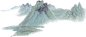 彩色水墨山群