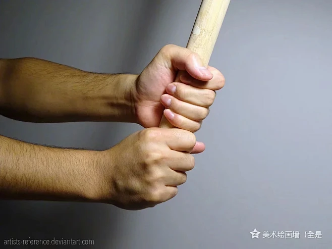 持棍棒的手-花瓣网