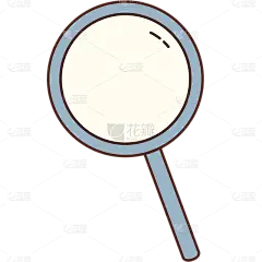 小红书教育培训知识科普放大镜元素贴纸