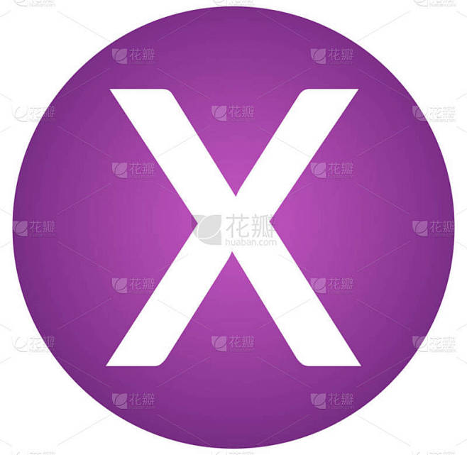 x 符号 Web 贴纸按钮