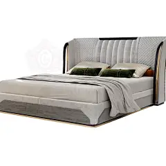 金凯莎·卡迪亚系列908D现代轻奢欧式床（1.8米、布艺）
