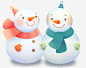 雪白的雪人高清素材 下雪 冬天 冬季 卡通雪人 白色 粉色 蓝色 雪 雪人 雪花 免抠png 设计图片 免费下载