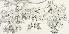 武卫萍国画《民俗图》作品