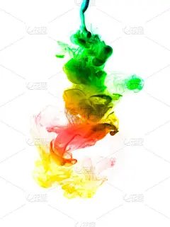 水中的彩色染料。摘要背景。墙纸。概念艺术