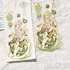 分装】鲸落印象花森精灵花筏之绊惜春赏味 人物文字水晶PET胶带-淘宝网