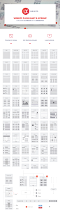 布局大全  Website Flowchart & Sitemap : Website Flowchart & Sitemap, Wireframe Kit Components for web UX