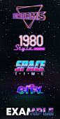 Download this bright and really amazing 10 Free 80s Text Effects for the best themed graphic design and awesome presentations of your business! Identify design and corporate style, or just implement your creative idea. #PsFiles