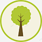 绿色树木图标卡通 自然 UI图标 设计图片 免费下载 页面网页 平面电商 创意素材