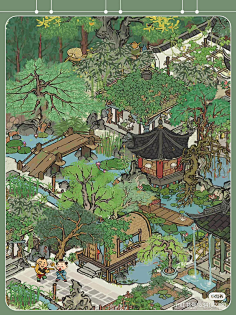 建筑设计-设计插图-江南百景图-花瓣网|陪你做生活的设计师
