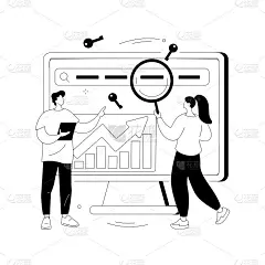 关键词排序抽象概念矢量插图。