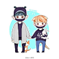 #chanbaek# #灿白# #很萌戴口罩时把耳朵弄弯弯# 拉手手秀恩爱 #换种画眼睛的方式速度果然快很多#