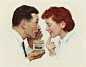 Norman Rockwell - Whispering