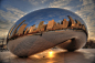 芝加哥的城市标志——不锈钢公共雕塑“云门”（Cloud Gate）_不锈装饰_新浪博客