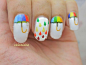 Wonderful Rainy Day Nail Decals by chichicho on Etsy, $30.00