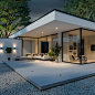 3D 3dmax CoronaRender  exterior visualization architecture garden relaxation concrete