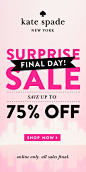 kate spade surprise sale! up to 75% off plus free shipping! summer must-haves!