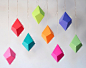 DIY Geometric Paper Ornaments Set of 8 Paper by FieldGuideDesign