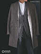 商务男士西装与大衣的和谐搭配