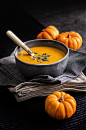 Munchkin Pumpkin Soup : Saw these cute little 'Munchkin Pumpkins' in the supermarket and couldn't resist! Great to carve faces into at halloween but also so tasty made into a hearty, warming soup.