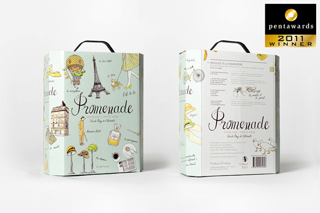 Promenade酒盒外包装设计，来源自...