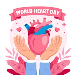 卡通扁平世界心脏日关爱心脏心脑血管健康插画宣传海报ai设计素材-淘宝网