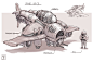 Fantasy WW2 Inspired Plane , Justin Baker : Draw-through exercise - personal work