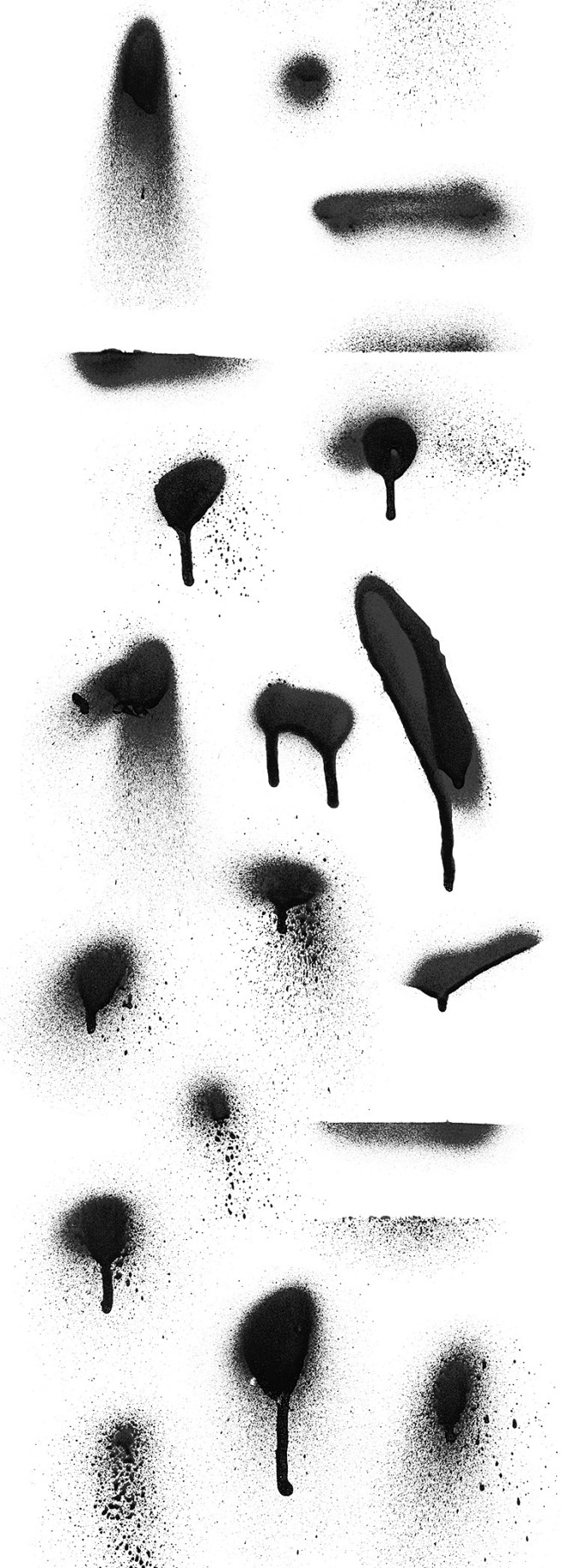 170款黑色油漆喷墨斑点圆点点状喷溅墨效...