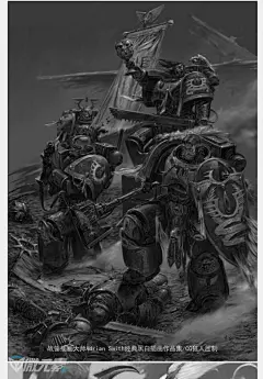 战锤插画大师Adrian.Smith.经典黑白插画集 - 35p   pdf 格式