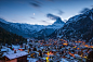 Twilight of Zermatt Valley and Matterhorn peak by Sakolpat Trangansri on 500px