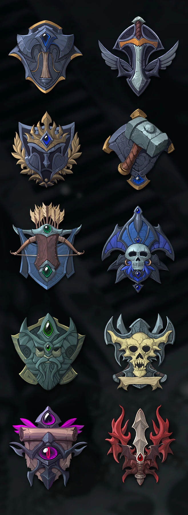 RPG Guilds Badges 07-花瓣网