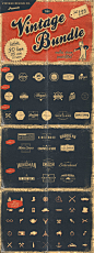 30枚复古复刻风格Logo标志设计模板合集 30 Vintage Logos