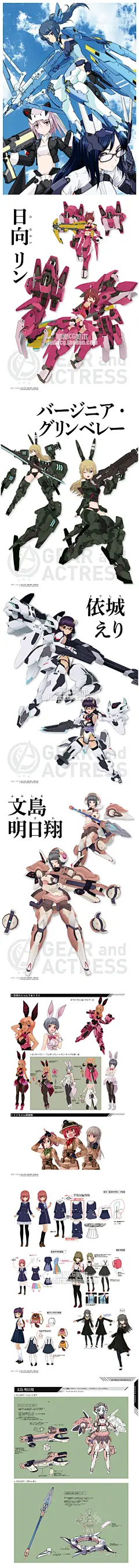 380 爱丽丝机甲 机械卡通少女造型设定 动漫原画插画手绘美术素材-淘宝网