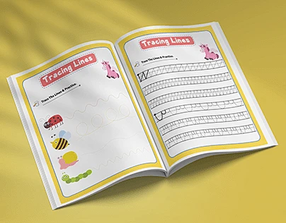 Pen Control Skills Line Tracing Kids Activity Workbook-花瓣网