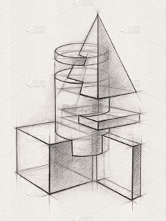 胡雪佳采集到素描几何体