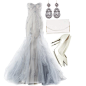 A fashion look from May 2014 featuring long evening gowns, leather pumps and white leather handbags. Browse and shop related looks.