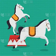 马戏团,马,计算机图标,可爱的,贺卡,表演者,图像,性格,表演