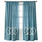Master bedroom curtains? I'll need another layer behind them to filter out as much light as possible, but from the outside I want white to be showing on the street-side. Threshold™ Fretwork Border Window Panel features an embroidered shape and back tabs.: