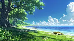 清凉一夏 夏天海边风景清新壁纸