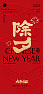 春节除夕蛇年贺岁立体蛇纹祝福海报