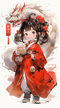 小鱼lynette采集到潮国创意chaopx-AI龙年形象
