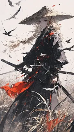 MJ｜手机壁纸｜水墨｜浪客行1️⃣2️⃣ - 小红书