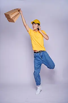 外卖小哥配送员照片商业摄影图片