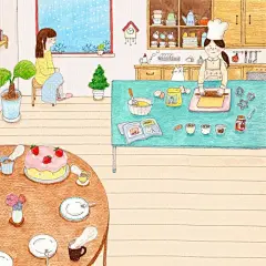 iPhone壁纸 萌物 可爱 背景 套图 韩系 插画 素材ღ ¤̴̶̷̤́‧̫̮ ¤̴̶̷̤̀ 麽麽