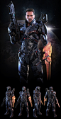 Mass Effect N7 Soldier ( fan art ) by 3dsquid 1159px X 2260px