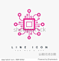 chip isolated minimal icon. processor line vector icon for websites and mobile minimalistic flat design. 