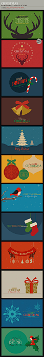 Christmas : 15 Christmas Card Backgrounds CollectionFully Photoshop Vector Layers100% scalableFree fonts